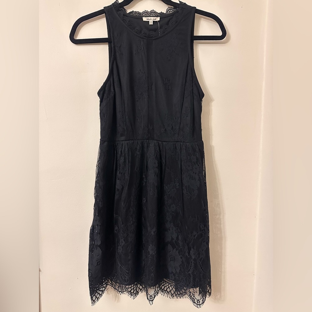 bleuh ciel Black Lace Midi Dress